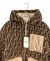FENDI KIDS (フェンディ キッズ) ズッカ柄 テディベアジャケット　FFロゴ　ウールボアジャケット ブラウン サイズ:12A（150センチ） 未使用品：65000円