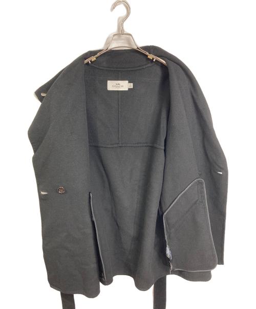 COACH（コーチ）COACH (コーチ) Short Belted Double Face Wool Coat ブラック サイズ:Mの古着・服飾アイテム