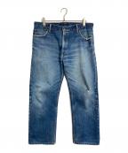 LEVI'S×BROOKS BROTHERSリーバイス×ブルックスブラザーズ）の古着「USA製505デニムパンツ　アメリカ製　革パッチ　ジッパーフライ」｜インディゴ