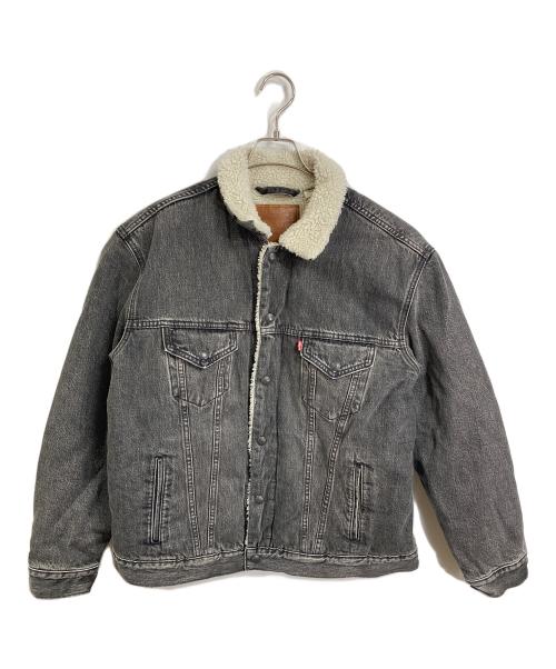 LEVI'S（リーバイス）LEVI'S (リーバイス) デニムランチジャケット　ブラックデニム　裏地ボア　袖裏キルティング グレー サイズ:Lの古着・服飾アイテム