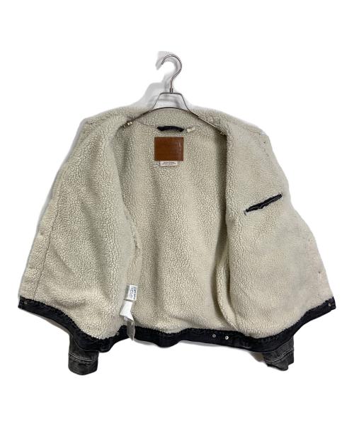 LEVI'S（リーバイス）LEVI'S (リーバイス) デニムランチジャケット　ブラックデニム　裏地ボア　袖裏キルティング グレー サイズ:Lの古着・服飾アイテム