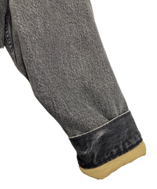 LEVI'S（リーバイス）LEVI'S (リーバイス) デニムランチジャケット　ブラックデニム　裏地ボア　袖裏キルティング グレー サイズ:Lの古着・服飾アイテム