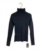 anuansアニュアンス）の古着「カシミヤブレンドフィットリブニットプルオーバー」｜ブラック