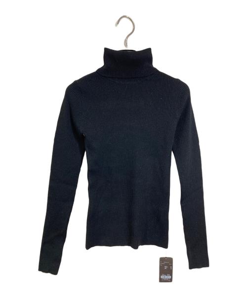 anuans（アニュアンス）anuans (アニュアンス) カシミヤブレンドフィットリブニットプルオーバー ブラック サイズ:実寸参照 未使用品の古着・服飾アイテム