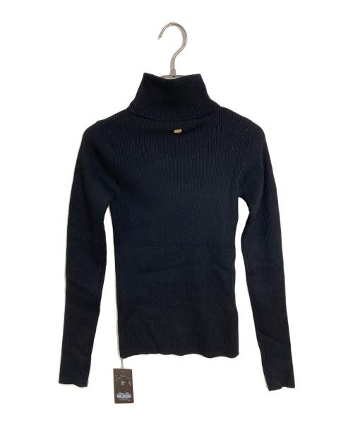 anuans（アニュアンス）anuans (アニュアンス) カシミヤブレンドフィットリブニットプルオーバー ブラック サイズ:実寸参照 未使用品の古着・服飾アイテム