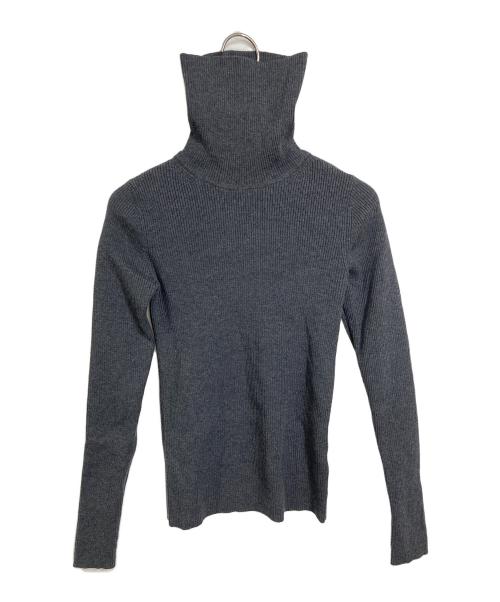 anuans（アニュアンス）anuans (アニュアンス) カシミヤブレンドフィットリブニットプルオーバー グレー サイズ:実寸参照の古着・服飾アイテム