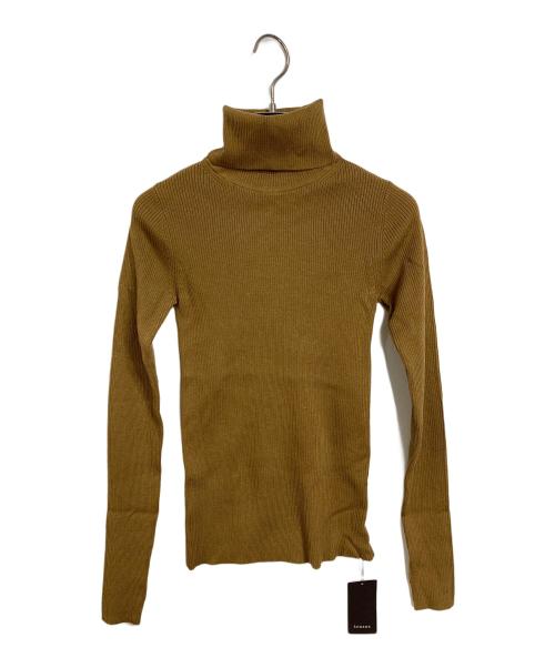 anuans（アニュアンス）anuans (アニュアンス) カシミヤブレンドフィットリブニットプルオーバー ブラウン サイズ:F 未使用品の古着・服飾アイテム
