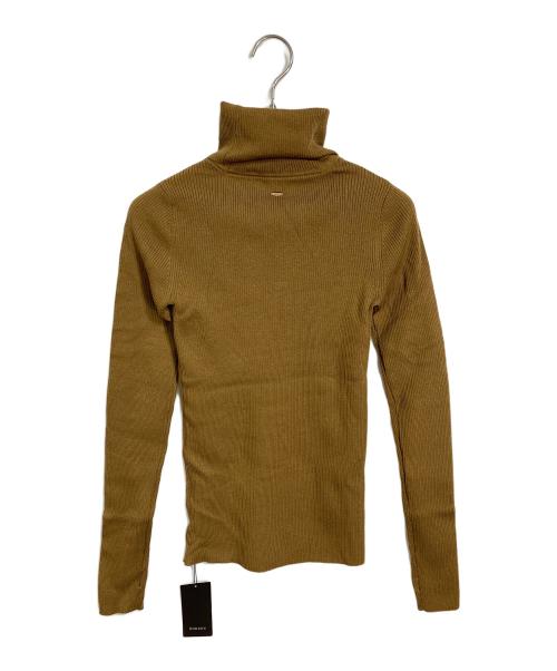anuans（アニュアンス）anuans (アニュアンス) カシミヤブレンドフィットリブニットプルオーバー ブラウン サイズ:F 未使用品の古着・服飾アイテム