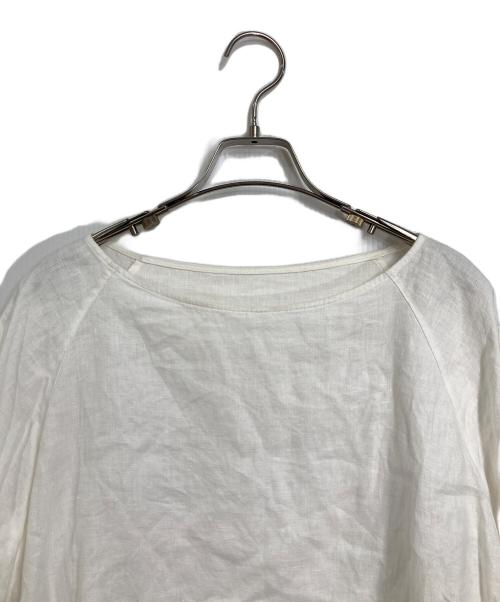 house of lotus（ハウスオブロータス）house of lotus (ハウスオブロータス) リネンブラウス　麻ブラウス　日本製 ホワイト サイズ:Mの古着・服飾アイテム