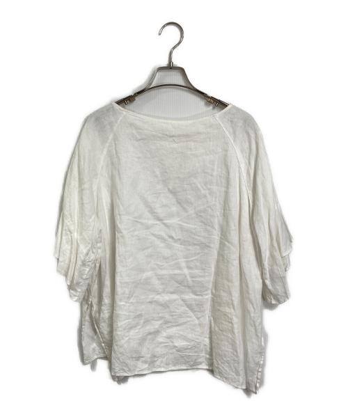 house of lotus（ハウスオブロータス）house of lotus (ハウスオブロータス) リネンブラウス　麻ブラウス　日本製 ホワイト サイズ:Mの古着・服飾アイテム