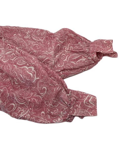 SOULEIADO（ソレイアード）SOULEIADO (ソレイアード) コットンプリント ボリュームスリーブブラウス ピンク サイズ:36の古着・服飾アイテム