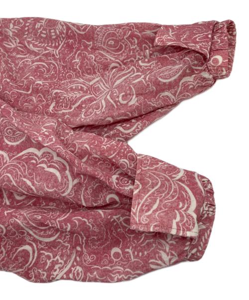 SOULEIADO（ソレイアード）SOULEIADO (ソレイアード) コットンプリント ボリュームスリーブブラウス ピンク サイズ:36の古着・服飾アイテム