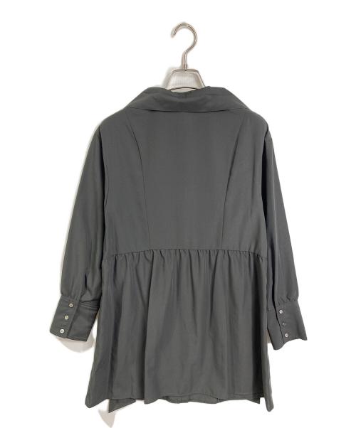 LOUNIE（ルーニー）LOUNIE (ルーニー) ボウタイブラウス　長袖ブラウス　 グレー サイズ:38 未使用品の古着・服飾アイテム