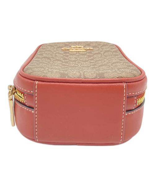 COACH（コーチ）COACH (コーチ) エヴァ フォン クロスボディ　シグネチャー　ミニショルダー ブラウン サイズ:実寸参照の古着・服飾アイテム