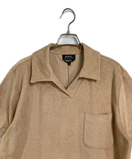 A.P.C.（アーペーセー）A.P.C. (アーペーセー) ポロシャツ　パイルシャツ ベージュ サイズ:L 未使用品の古着・服飾アイテム