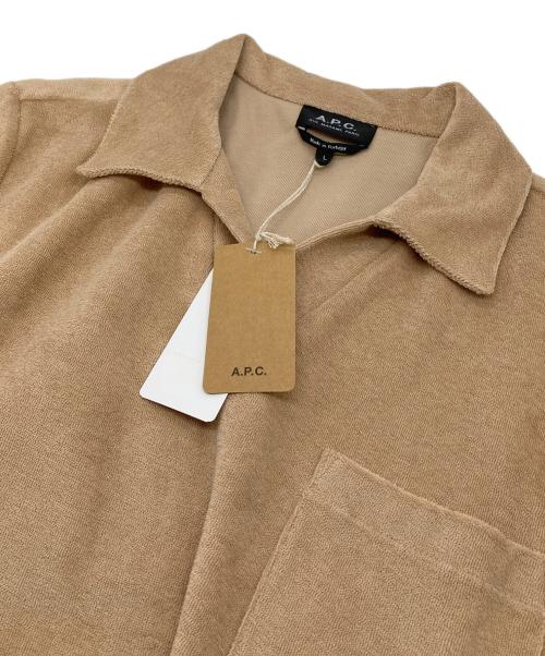 A.P.C.（アーペーセー）A.P.C. (アーペーセー) ポロシャツ　パイルシャツ ベージュ サイズ:L 未使用品の古着・服飾アイテム