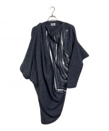 Vivienne Westwood（ヴィヴィアンウエストウッド）の古着「サリーアルニットトップ/変形捻じれニット」｜グレー