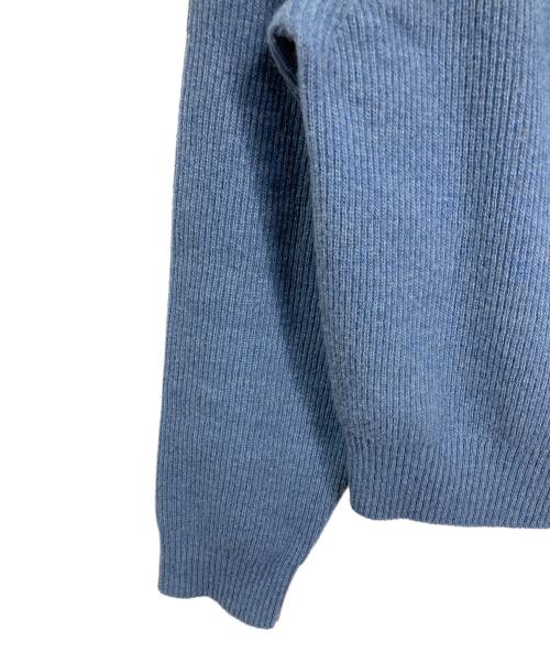 UNTITLED（アンタイトル）UNTITLED (アンタイトル) 着丈短めジップニットカーディガン　日本製　ダブルジップ スカイブルー サイズ:2の古着・服飾アイテム