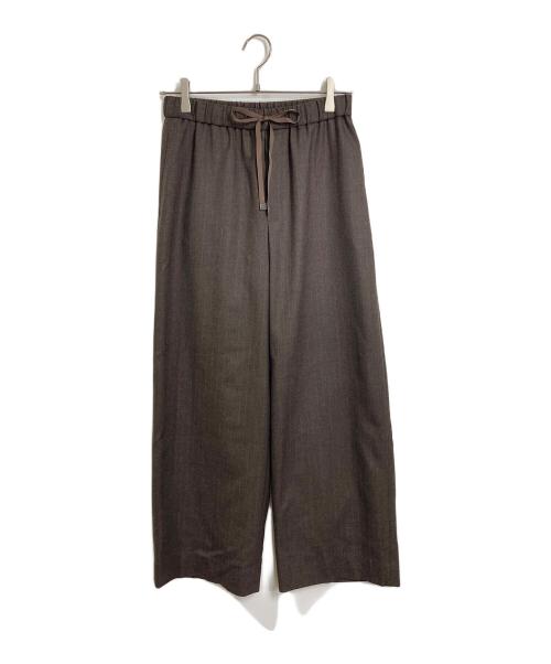 UNTITLED（アンタイトル）UNTITLED (アンタイトル) ソフトフラノワイドパンツ　日本製 ブラウン サイズ:1 未使用品の古着・服飾アイテム