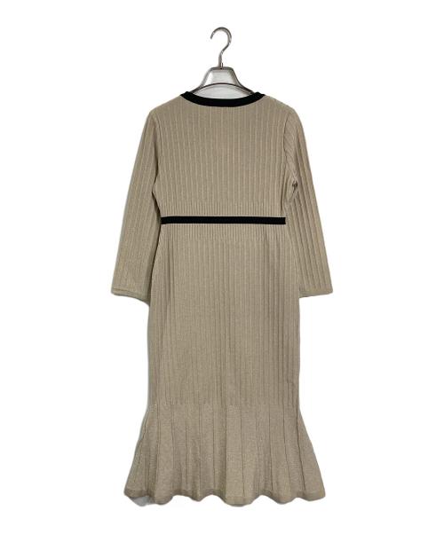 COUP DE CHANCE（クードシャンス）COUP DE CHANCE (クードシャンス) ハンドウォッシャブルニットドレス　ロングドレス　ロングワンピース ベージュ サイズ:38 未使用品の古着・服飾アイテム