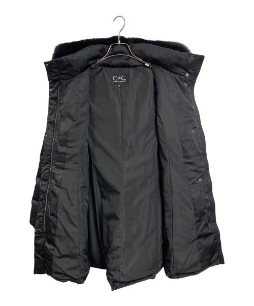 COUP DE CHANCE（クードシャンス）COUP DE CHANCE (クードシャンス) ミディ丈ベルト付ダウンコート　フード付ダウンコート　アウター ブラック サイズ:38の古着・服飾アイテム