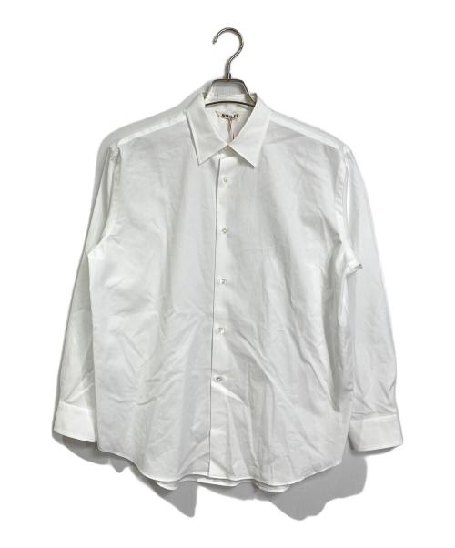 AURALEE（オーラリー）AURALEE (オーラリー) WASHED FINX TWILL SHIRT　ウォッシュドフィンクスツイルシャツ ホワイト サイズ:1 未使用品の古着・服飾アイテム