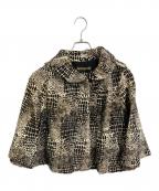 HIROKO KOSHINOヒロコ コシノ）の古着「やぎ革ゼブラ柄ジャケット」｜ベージュ