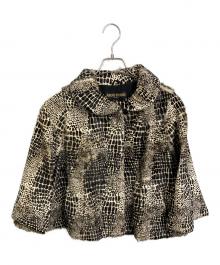 HIROKO KOSHINO（ヒロコ コシノ）の古着「やぎ革ゼブラ柄ジャケット」｜ベージュ