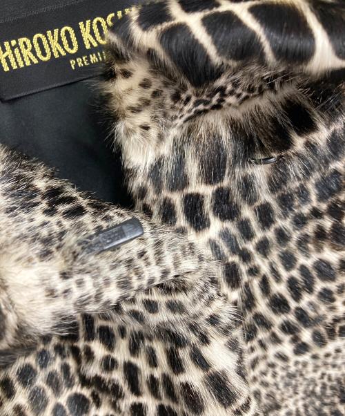 HIROKO KOSHINO（ヒロコ コシノ）HIROKO KOSHINO (ヒロコ コシノ) やぎ革ゼブラ柄ジャケット ベージュ サイズ:40の古着・服飾アイテム