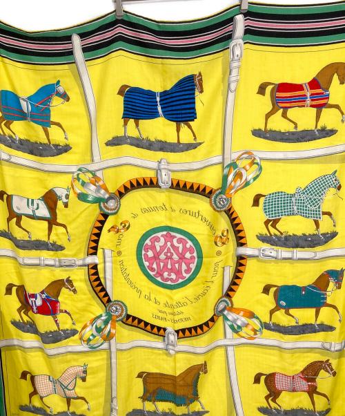 HERMES（エルメス）HERMES (エルメス) カレジェアン カレ140 イエロー サイズ:実寸参照の古着・服飾アイテム