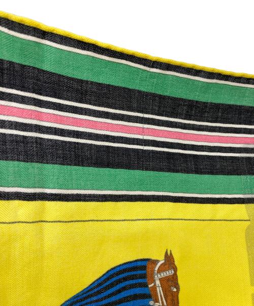 HERMES（エルメス）HERMES (エルメス) カレジェアン カレ140　馬着・日中の衣装 イエロー サイズ:実寸参照の古着・服飾アイテム
