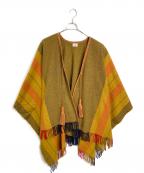 HERMESエルメス）の古着「ロカバール/タッセル付きポンチョ」｜オレンジ×ブラウン