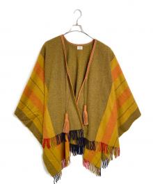 HERMES（エルメス）の古着「ロカバール/タッセル付きポンチョ」｜オレンジ×ブラウン