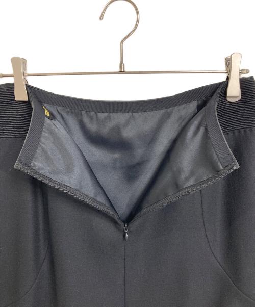 HIROKO KOSHINO（ヒロコ コシノ）HIROKO KOSHINO (ヒロコ コシノ) エコレザー切替ジャケットセットアップ ブラック サイズ:42の古着・服飾アイテム