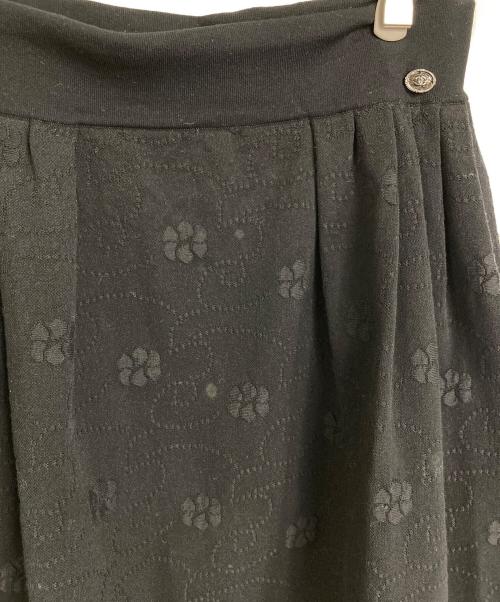 CHANEL（シャネル）CHANEL (シャネル) バックココマーク7分袖ニット＆スカートセットアップ ブラック サイズ:42の古着・服飾アイテム
