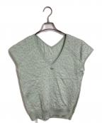 CHANELシャネル）の古着「バックココマークチャームニットベスト」｜ミントグリーン