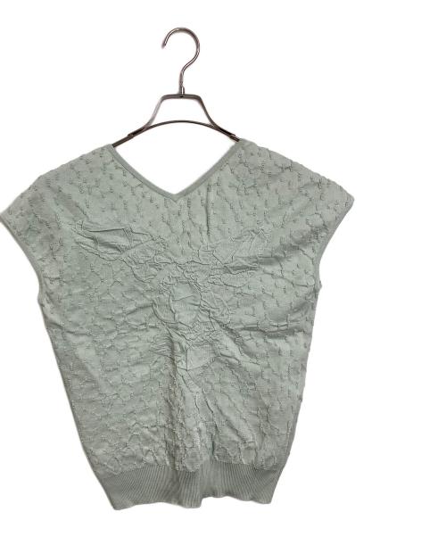 CHANEL（シャネル）CHANEL (シャネル) バックココマークチャームニットベスト ミントグリーン サイズ:40の古着・服飾アイテム