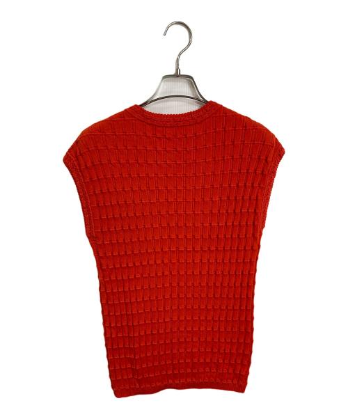 CHANEL（シャネル）CHANEL (シャネル) ノースリーブニット オレンジ サイズ:42の古着・服飾アイテム