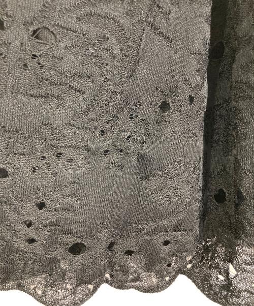 CHANEL（シャネル）CHANEL (シャネル) ココマークチャームレースミニニットスカート ブラック サイズ:42の古着・服飾アイテム