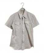 H BAR Cエイチバーシー）の古着「【古着】70's 総柄シャツ　半袖シャツ　70年代」｜ベージュ