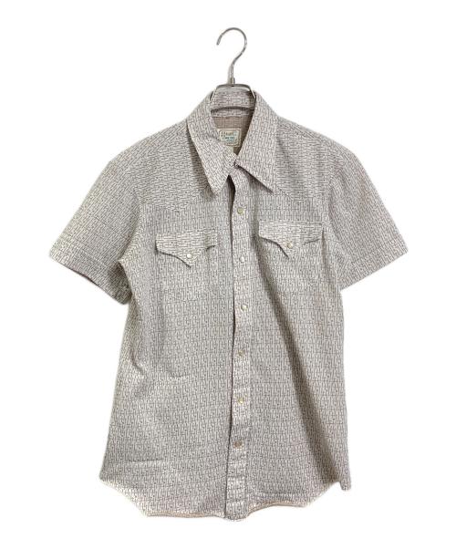 H BAR C（エイチバーシー）H BAR C (エイチバーシー) 【古着】70's 総柄シャツ　半袖シャツ　70年代 ベージュ サイズ:実寸参照の古着・服飾アイテム