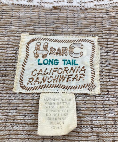 H BAR C（エイチバーシー）H BAR C (エイチバーシー) 【古着】70's 総柄シャツ　半袖シャツ　70年代 ベージュ サイズ:実寸参照の古着・服飾アイテム