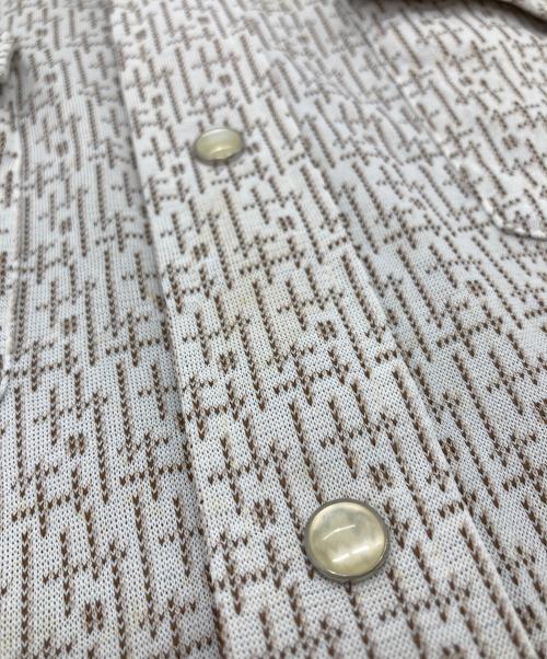 H BAR C（エイチバーシー）H BAR C (エイチバーシー) 【古着】70's 総柄シャツ　半袖シャツ　70年代 ベージュ サイズ:実寸参照の古着・服飾アイテム