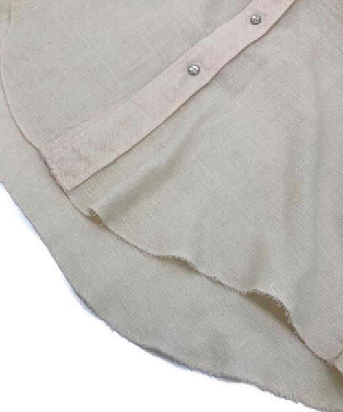 ヴィンテージシャツ（ヴィンテージシャツ）ヴィンテージシャツ (ヴィンテージシャツ) 【古着】　70'sウエスタンシャツ　70年代 ベージュ サイズ:15  32の古着・服飾アイテム