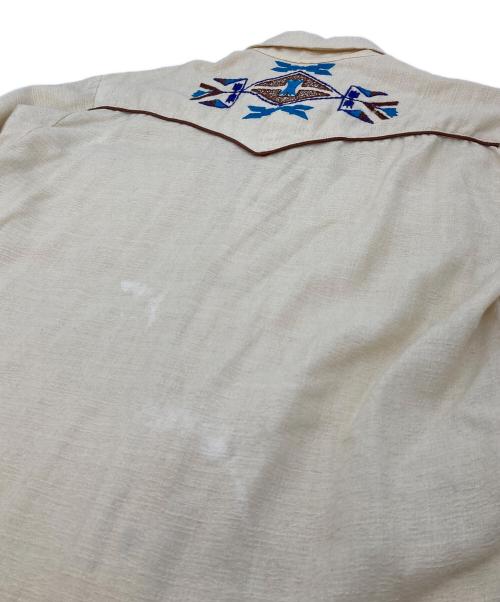 ヴィンテージシャツ（ヴィンテージシャツ）ヴィンテージシャツ (ヴィンテージシャツ) 【古着】　70'sウエスタンシャツ　70年代 ベージュ サイズ:15  32の古着・服飾アイテム