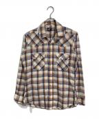 LEVI'Sリーバイス）の古着「【古着】70's チェックシャツ　長袖シャツ　70年代」｜オレンジ×ネイビー
