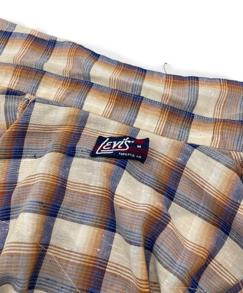 LEVI'S（リーバイス）LEVI'S (リーバイス) 【古着】70's チェックシャツ　長袖シャツ　70年代 オレンジ×ネイビー サイズ:Mの古着・服飾アイテム