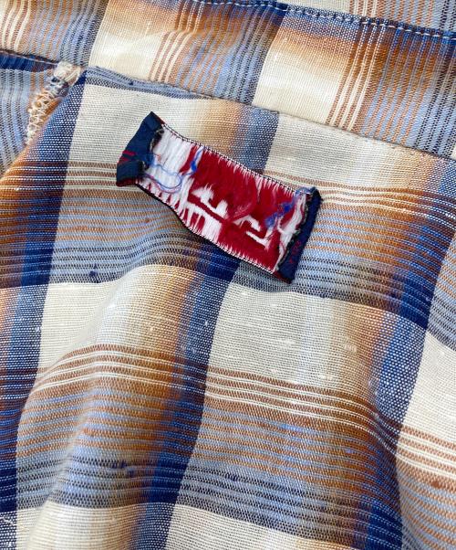 LEVI'S（リーバイス）LEVI'S (リーバイス) 【古着】70's チェックシャツ　長袖シャツ　70年代 オレンジ×ネイビー サイズ:Mの古着・服飾アイテム