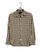 RRLダブルアールエル）の古着「コットンチェックシャツ　長袖シャツ」｜ベージュ