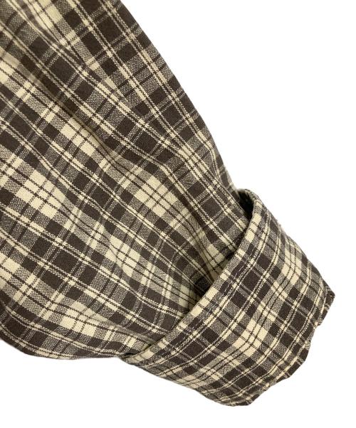 RRL（ダブルアールエル）RRL (ダブルアールエル) コットンチェックシャツ　長袖シャツ ベージュ サイズ:Mの古着・服飾アイテム
